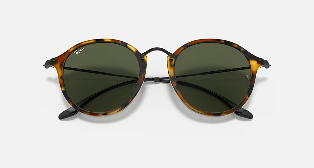 ROUND FLECK  Polido Havana Preto LENTES Verde