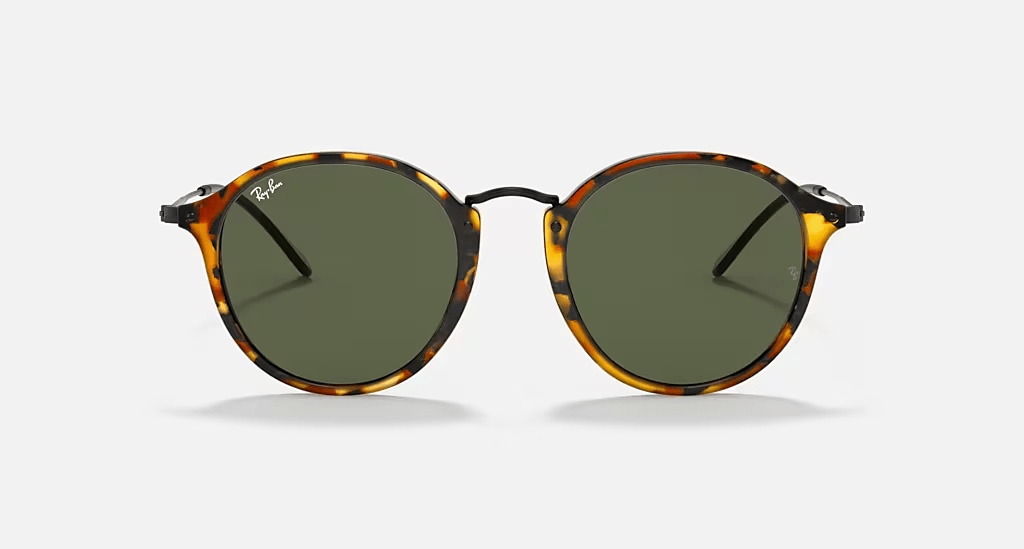 ROUND FLECK  Polido Havana Preto LENTES Verde